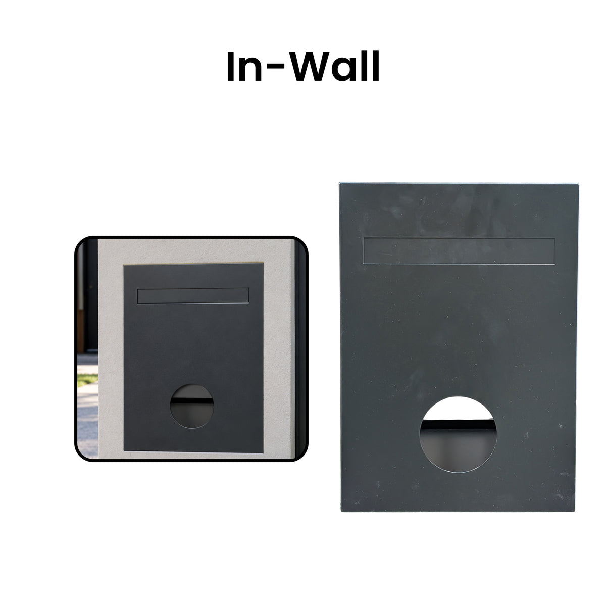 In-Wall Black Letterbox