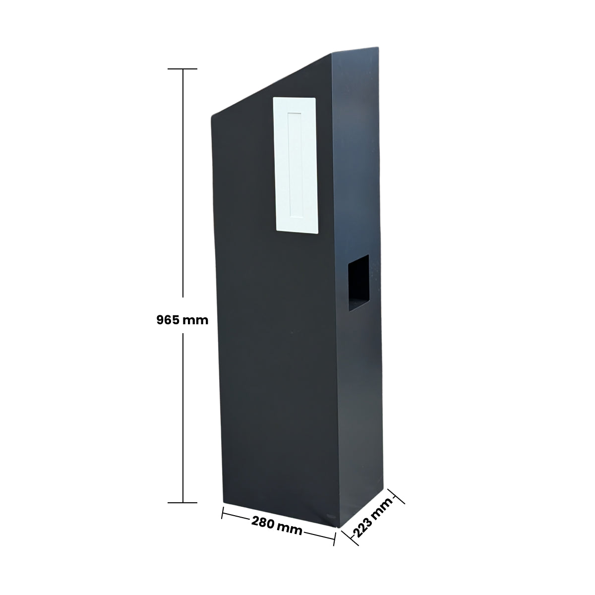Freestanding Slant Black Letterbox