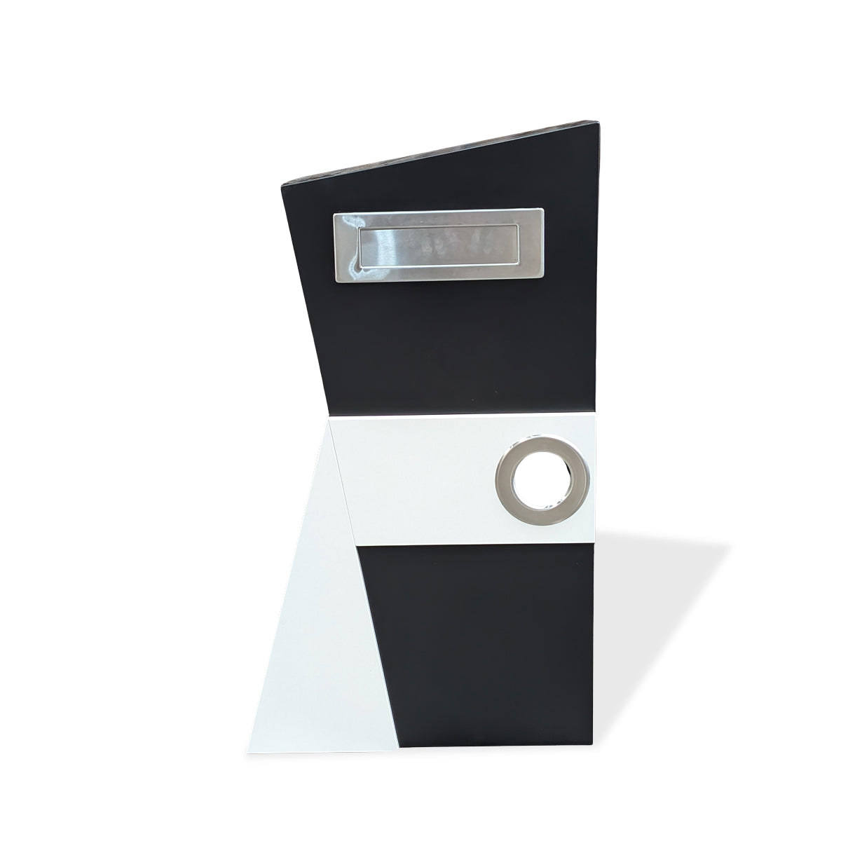 Freestanding Black White Letterbox